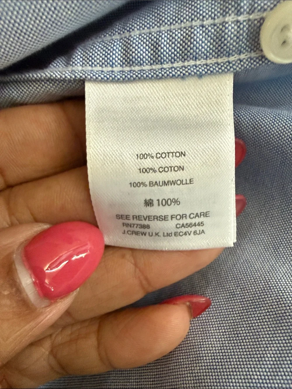 J.Crew Stretch short-sleeve American Pima cotton oxford shirt Size Large